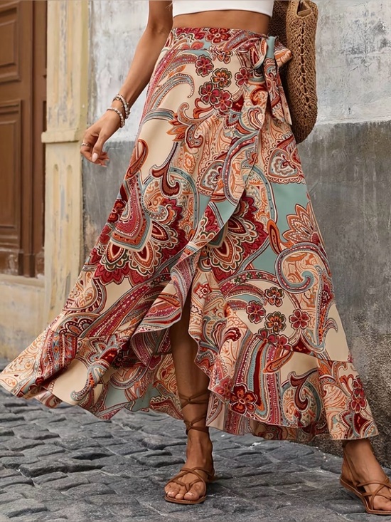 The Real Clean Company Dresses & Skirts - Paisley Wrap Boho Skirt New Boutique Various Sizes Available